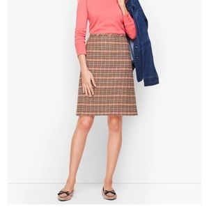 NWT Talbots A-line coral multi-color skirt